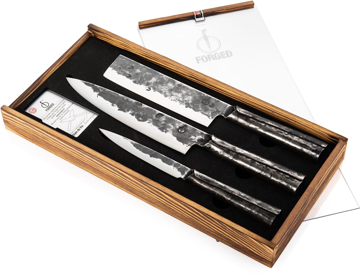 Forged Brute keukenmesset, doos van 3 stuks afbeelding