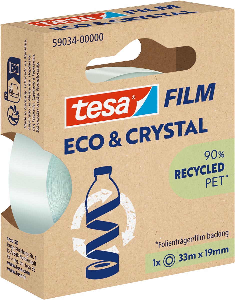 Tesafilm eco & crystal, ft 19 mm x 33 m afbeelding