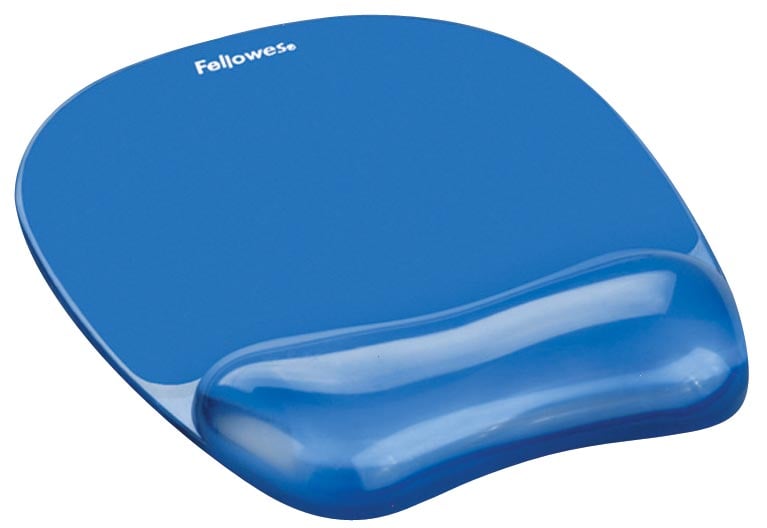 Fellowes Crystals Gel muismat met polssteun, blauw afbeelding