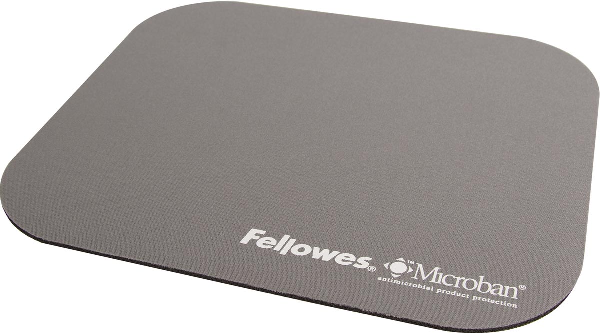 Fellowes muismat Microban, zilver Fellowes muismat Microban, zilver