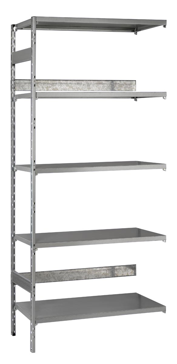 Avasco rek Clicker Office 39, aanbouwelement, ft 200 x 90 x 39 cm, 5 legborden, gegalvaniseerd
