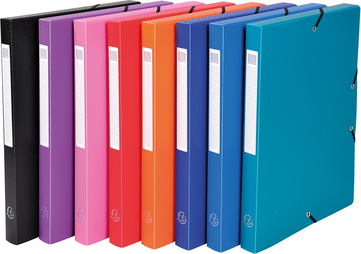 Exacompta elastobox rug van 2,5 cm geassorteerde kleuren afbeelding