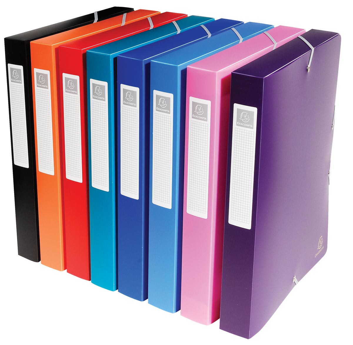 Exacompta elastobox rug van 4 cm geassorteerde kleuren afbeelding