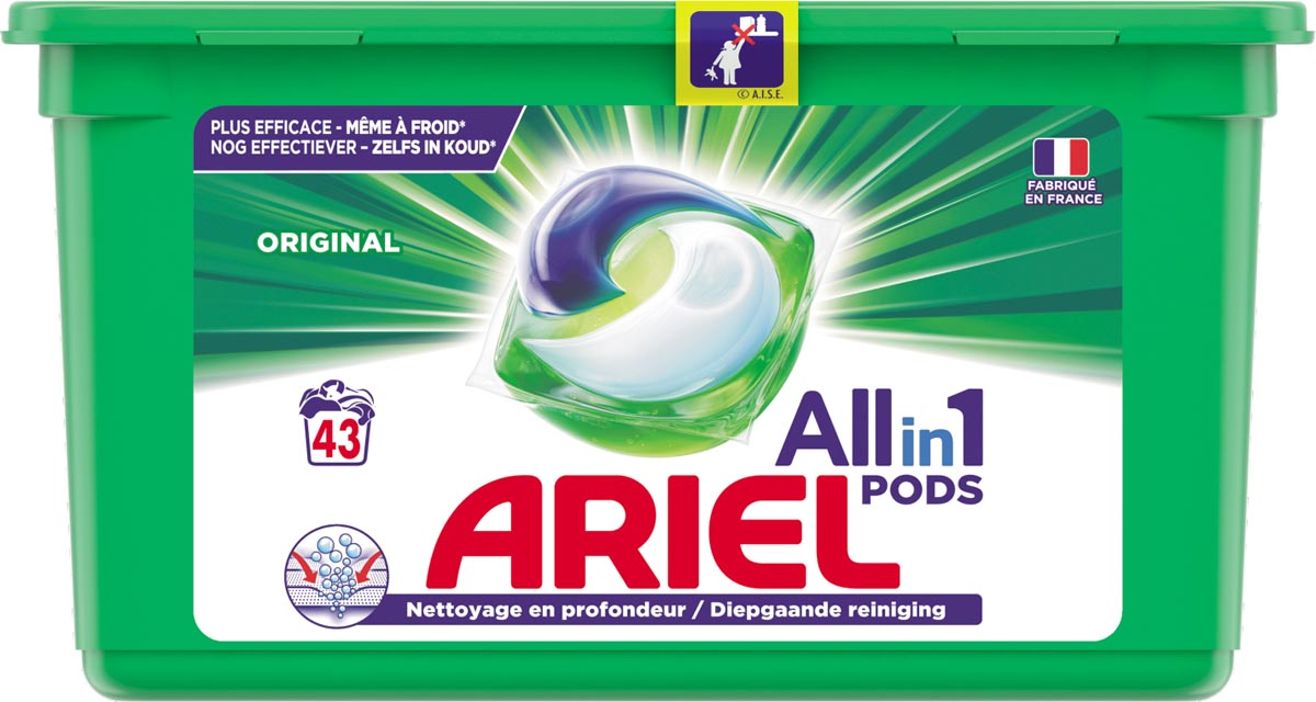 Ariel All-in-one pods original wasmiddelcapsules, 43 wasbeurten