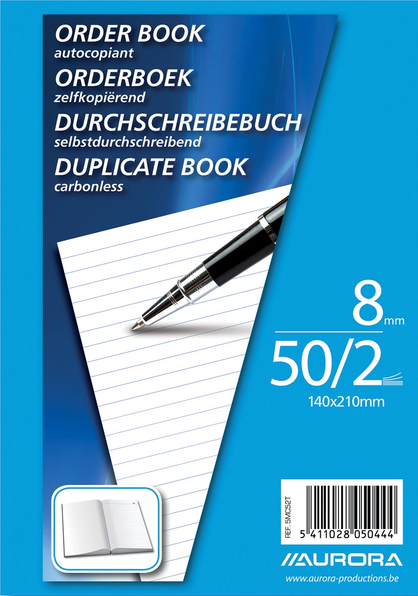 Aurora orderbook, ft A5, 2 x 50 vel Aurora orderbook, ft A5, 2 x 50 vel