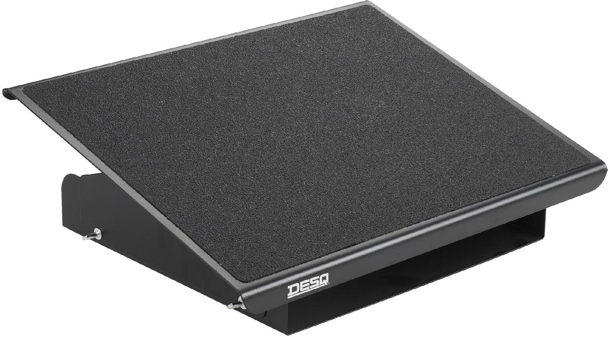 Desq voetensteun, metaal, 3 hoogte standen, heavy duty, zwart afbeelding