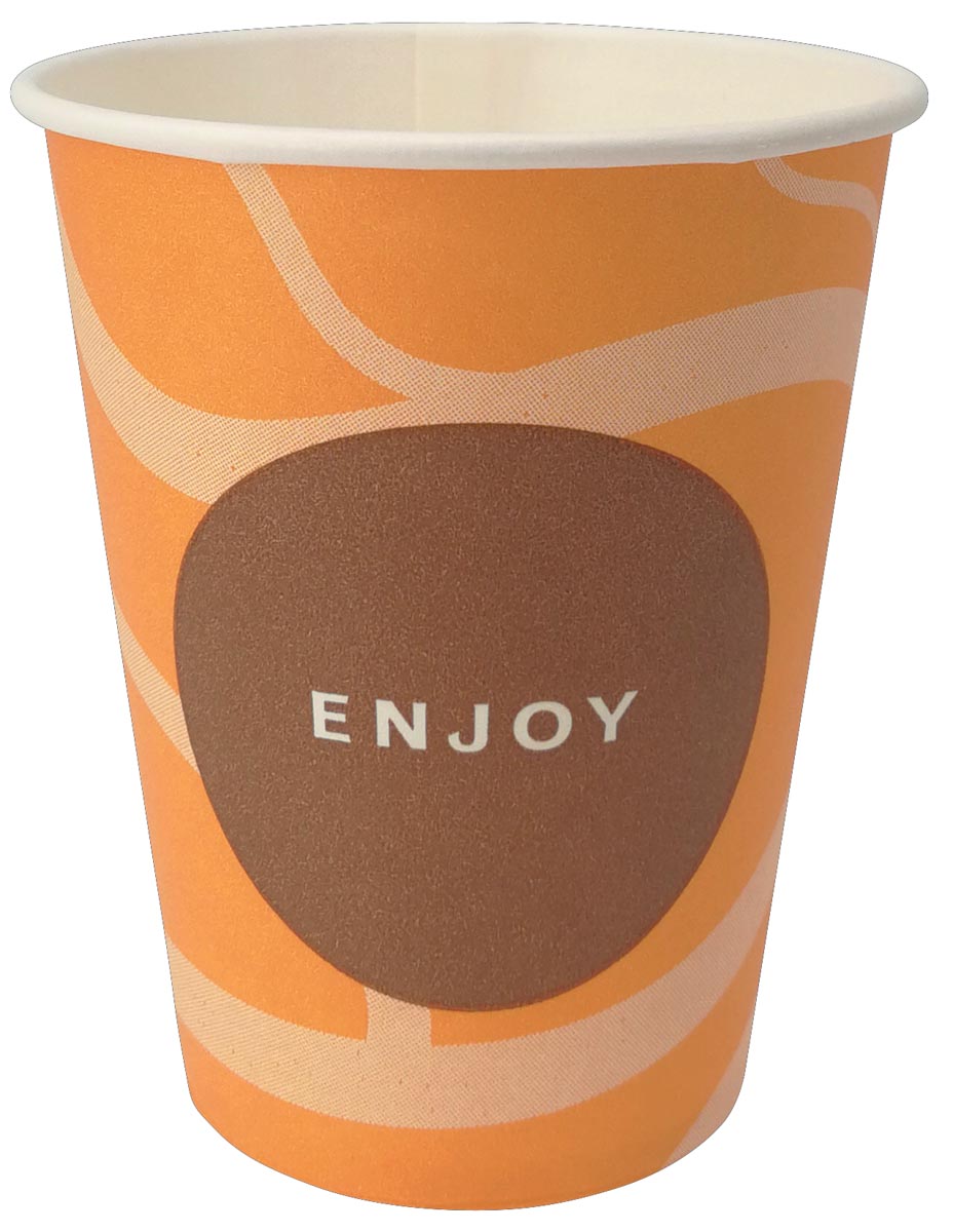 Drinkbeker Enjoy, uit karton, 150 ml, diameter 70,3 mm, pak van 100 stuks