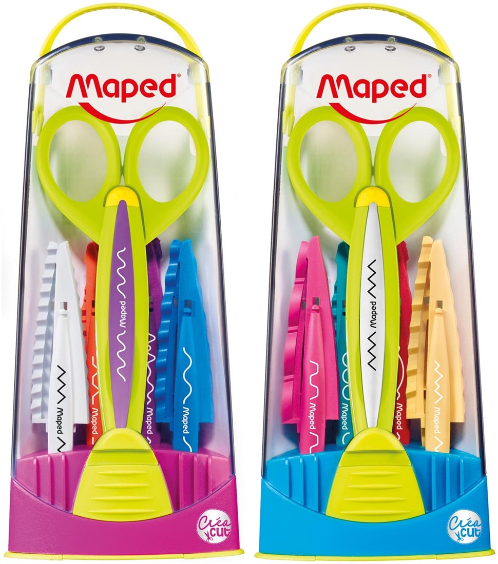 Ciseaux Cranteurs Maped - 5 Lames Interchangeables, Sécurisés Pour Enfants Dès 3 Ans