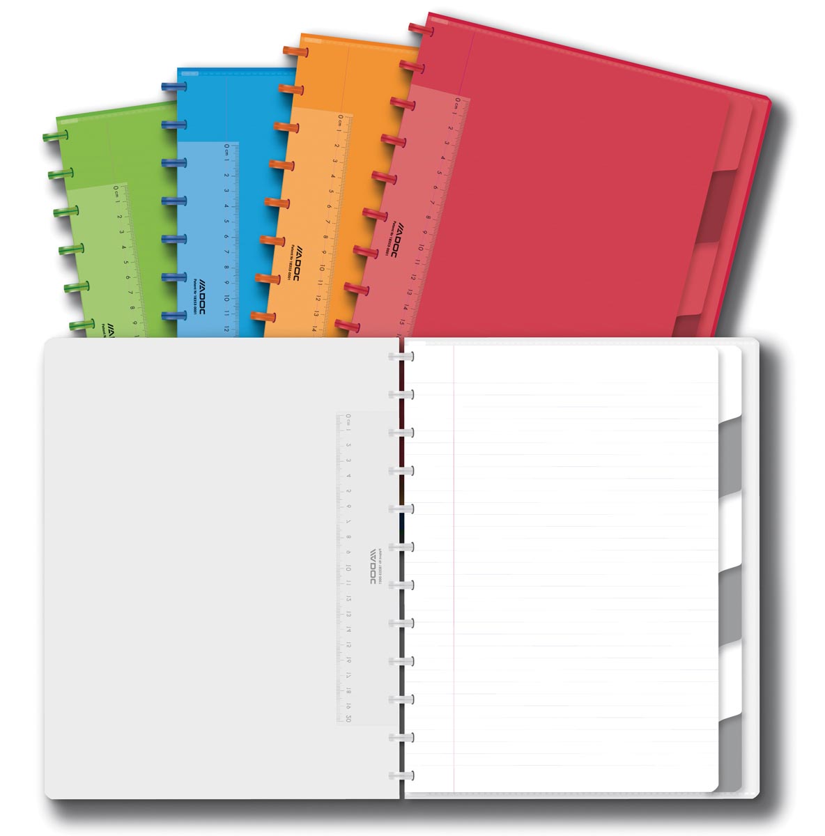 Adoc Colorlines schrift, ft A4, 144 bladzijden, gelijnd, geassorteerde kleuren Adoc Colorlines schrift, ft A4, 144 bladzijden, gelijnd, geassorteerde kleuren