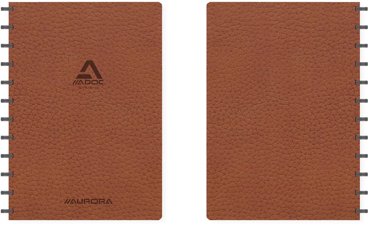 Adoc Business schrift, ft A4, 144 bladzijden, gelijnd, bruin afbeelding