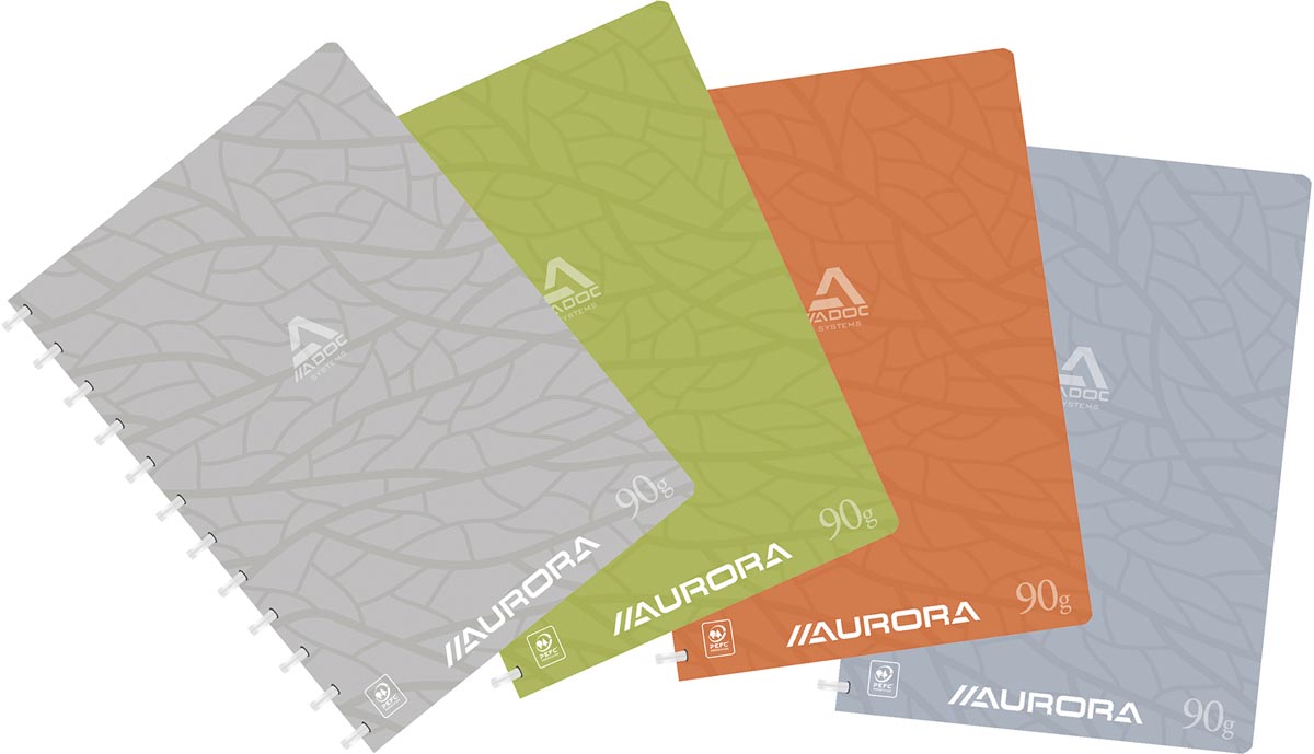 Adoc schrift Design, ft A4, 144 bladzijden, kartonnen kaft, gelijnd, geassorteerde kleuren