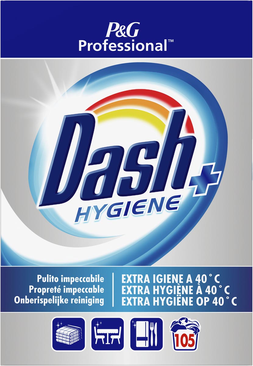 Dash Professional Hygiëne Plus waspoeder, doos van 6,5 kg, 105 wasbeurten afbeelding