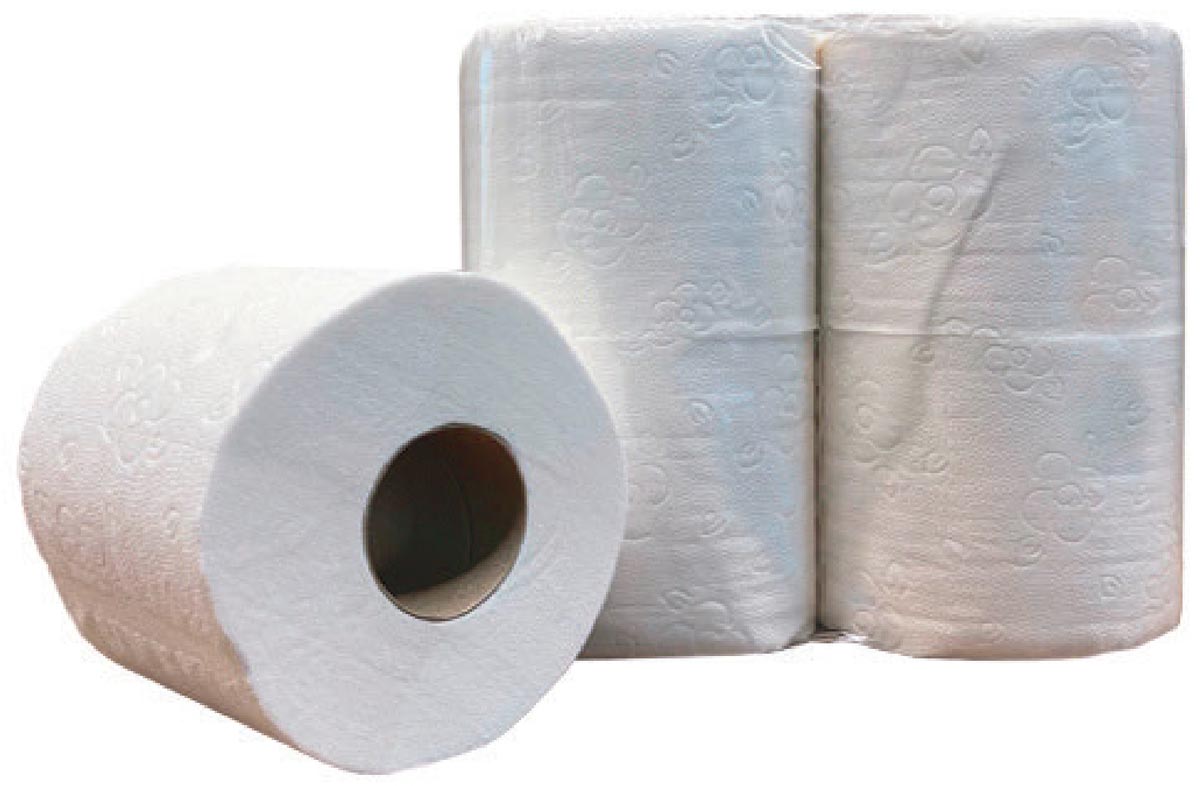 Toiletpapier, 2-laags, 200 vel, pak van 12 x 4 rollen Toiletpapier, 2-laags, 200 vel, pak van 12 x 4 rollen