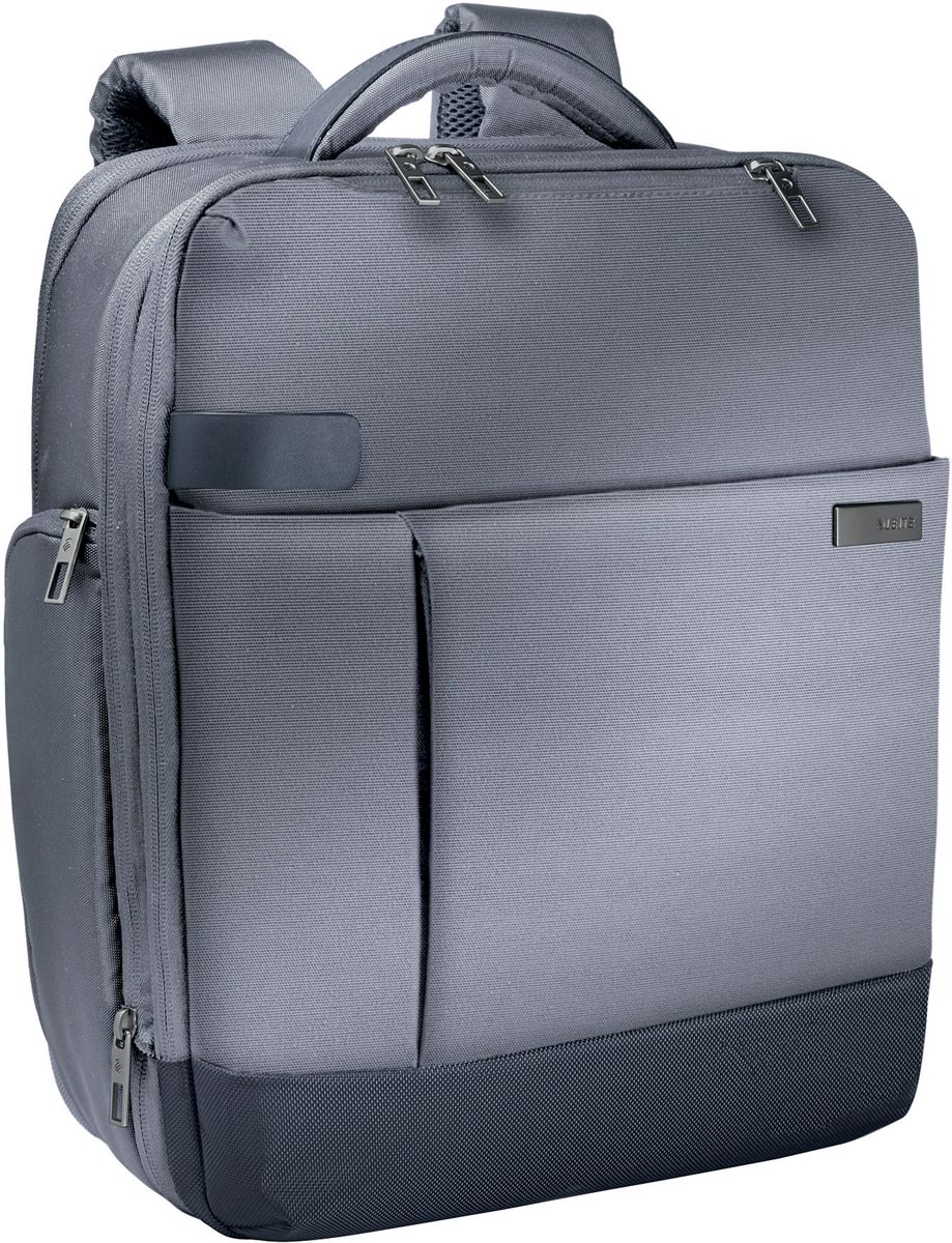 Leitz Rugzak SmartTravel 15,6 inch, zilver