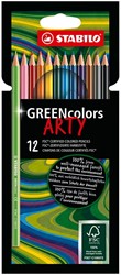 STABILO GREEN kleurpotlood ARTY, etui van 12 stuks, assorti