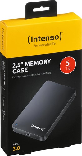 Intenso Memory Case draagbare harde schijf, 5 TB, zwart