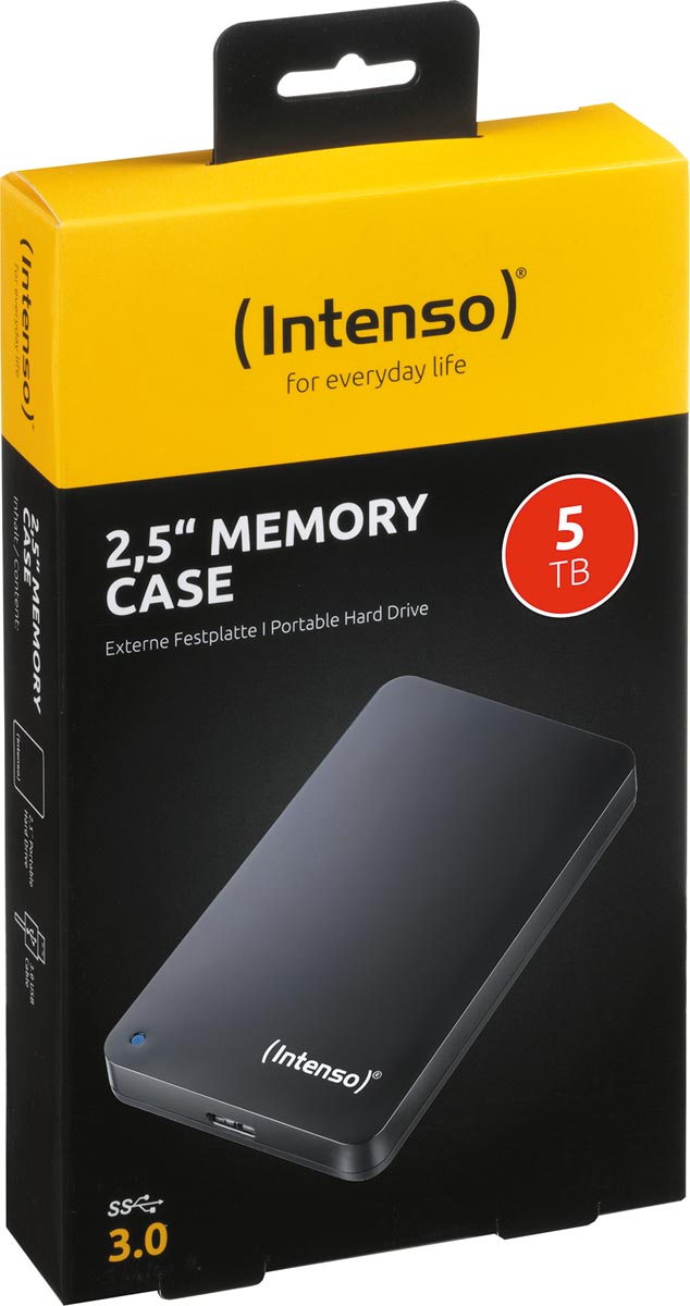 Afbeelding van Intenso Memory Case draagbare harde schijf, 5 TB, zwart