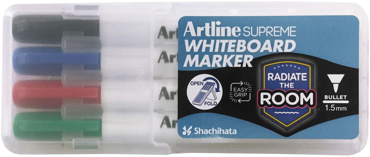 Artline Supreme whiteboardmarker, etui van 4 stuks, assorti Top Merken Winkel