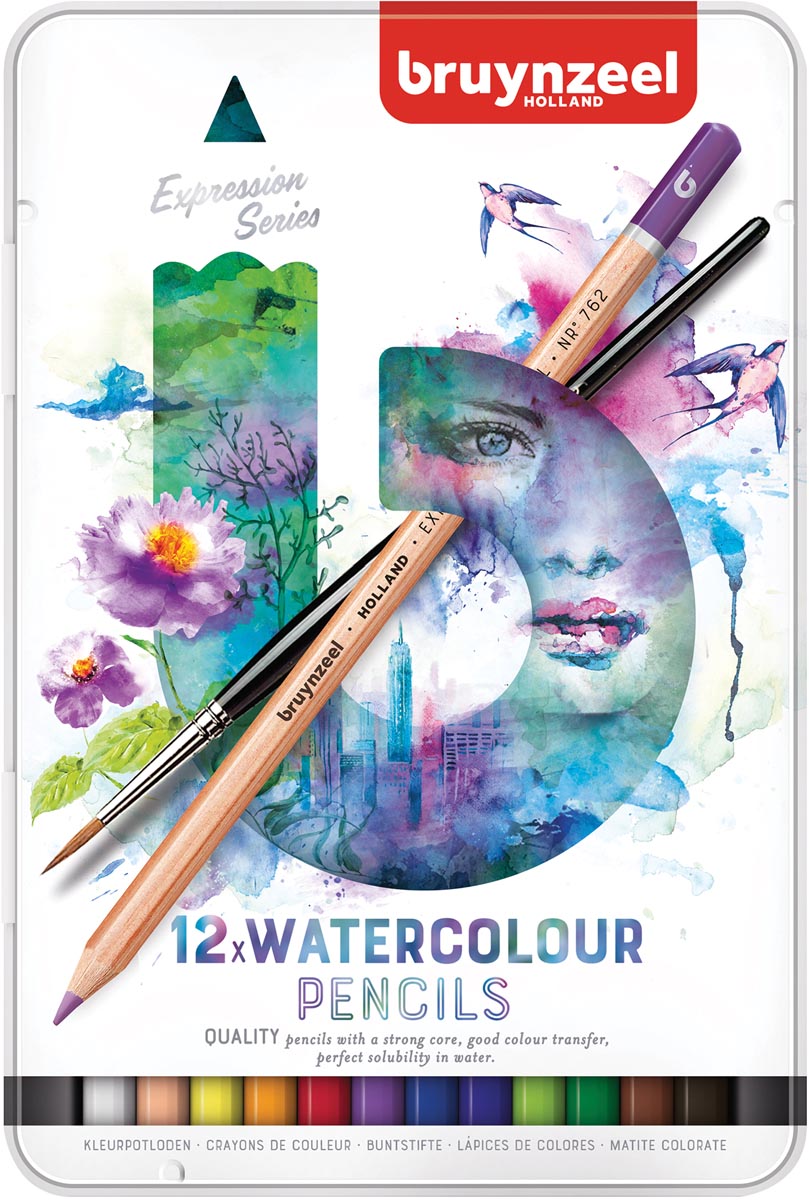 Bruynzeel aquarel potloden Expression, doos van 12 stuks