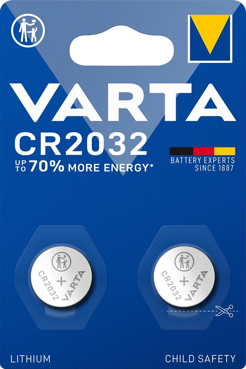 VARTA knoopcel Lithium CR2032 blister van 2 stuks