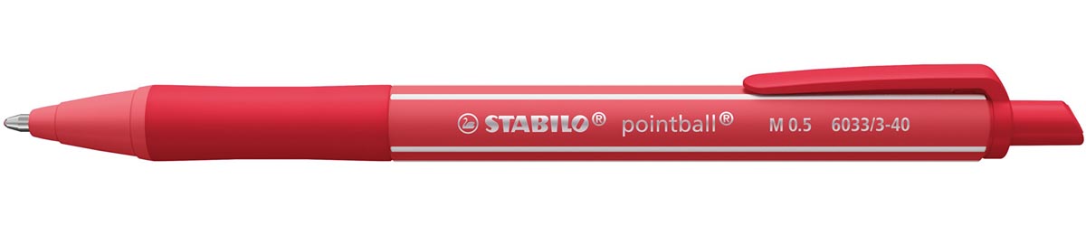 Stabilo Pointball colorful balpen, medium punt, rood