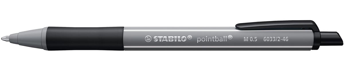 Stabilo Pointball colorful balpen, medium punt, zwart