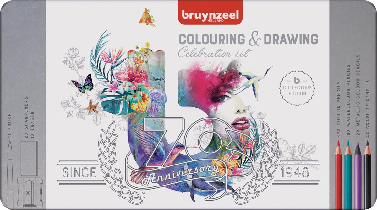 Bruynzeel Kleurpotloden Celebration Set 70 Jaar 65 Potloden huismerk kopen in de aanbieding Bruynzeel Kleurpotloden Celebration Set 70 Jaar 65 Potloden huismerk kopen in de aanbieding