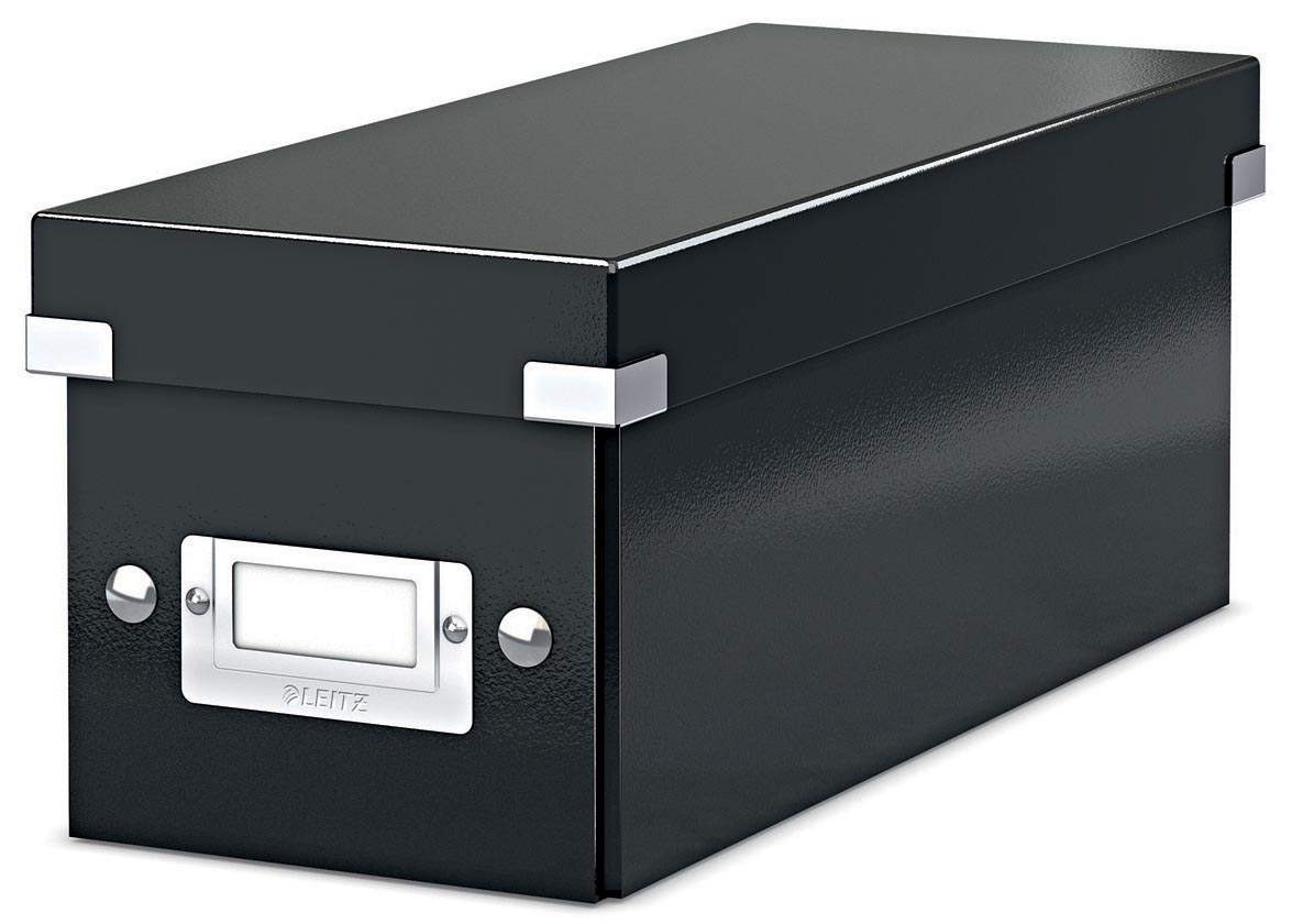 Leitz WOW opbergdoos CD Click & Store, zwart