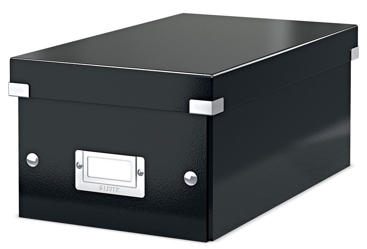 Leitz WOW opbergdoos DVD Click & Store, zwart