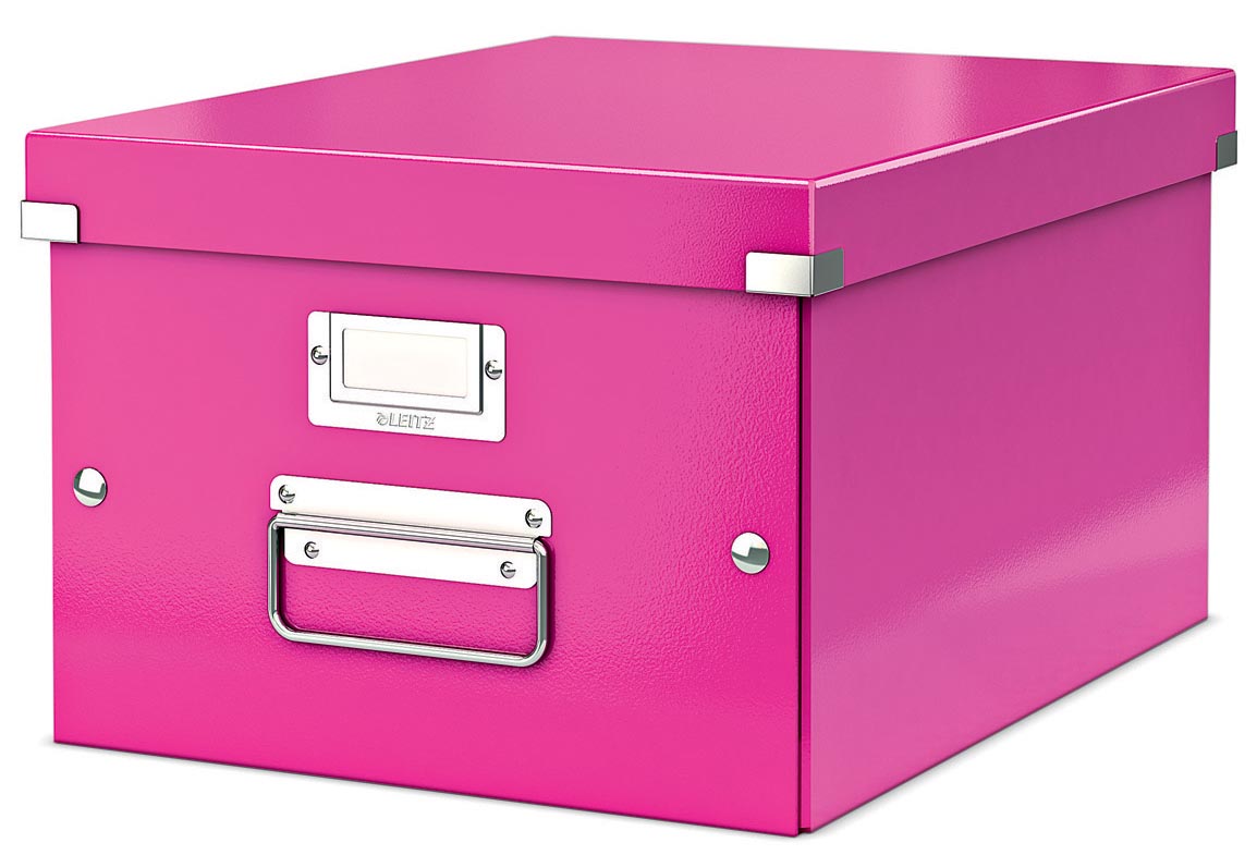 Leitz WOW opbergdoos Click & Store, ft A4, roze