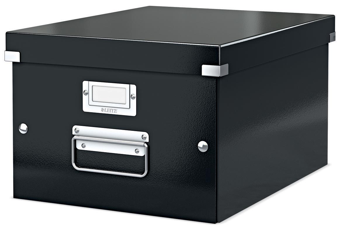 Leitz WOW opbergdoos Click & Store, ft A4, zwart afbeelding