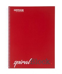OFFICE products spiraalschrift, A4, 80 blad, gelijnd