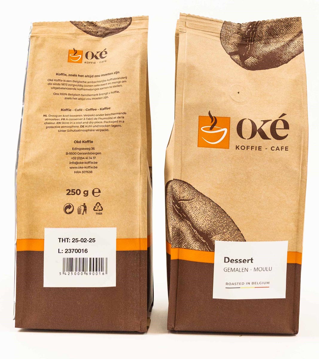 Oké koffie, gemalen, pak van 250 g, Dessert afbeelding