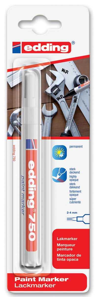 Edding Paint Marker e-750 wit, op blister afbeelding