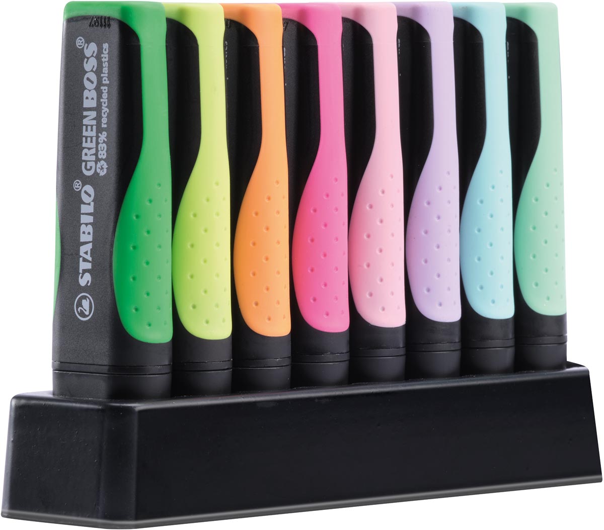 STABILO GREENBOSS PASTEL markeerstift, deskset van 8 stuks in geassorterde kleuren afbeelding