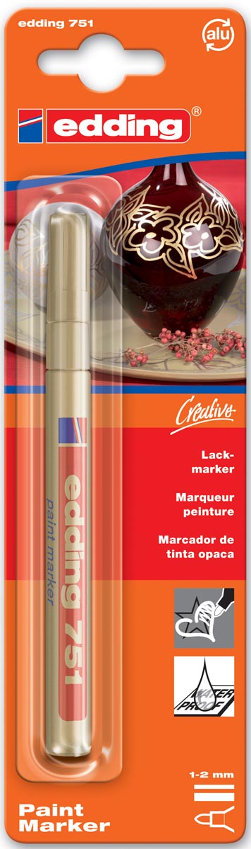 Edding Paintmarker E 751 Professional Goud Op Blister huismerk kopen in de aanbieding Edding Paintmarker E 751 Professional Goud Op Blister huismerk kopen in de aanbieding