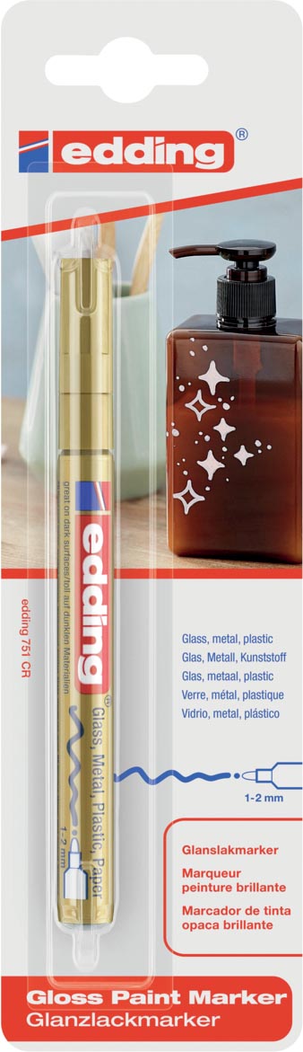 Edding paintmarker e-751 Professional goud, op blister afbeelding