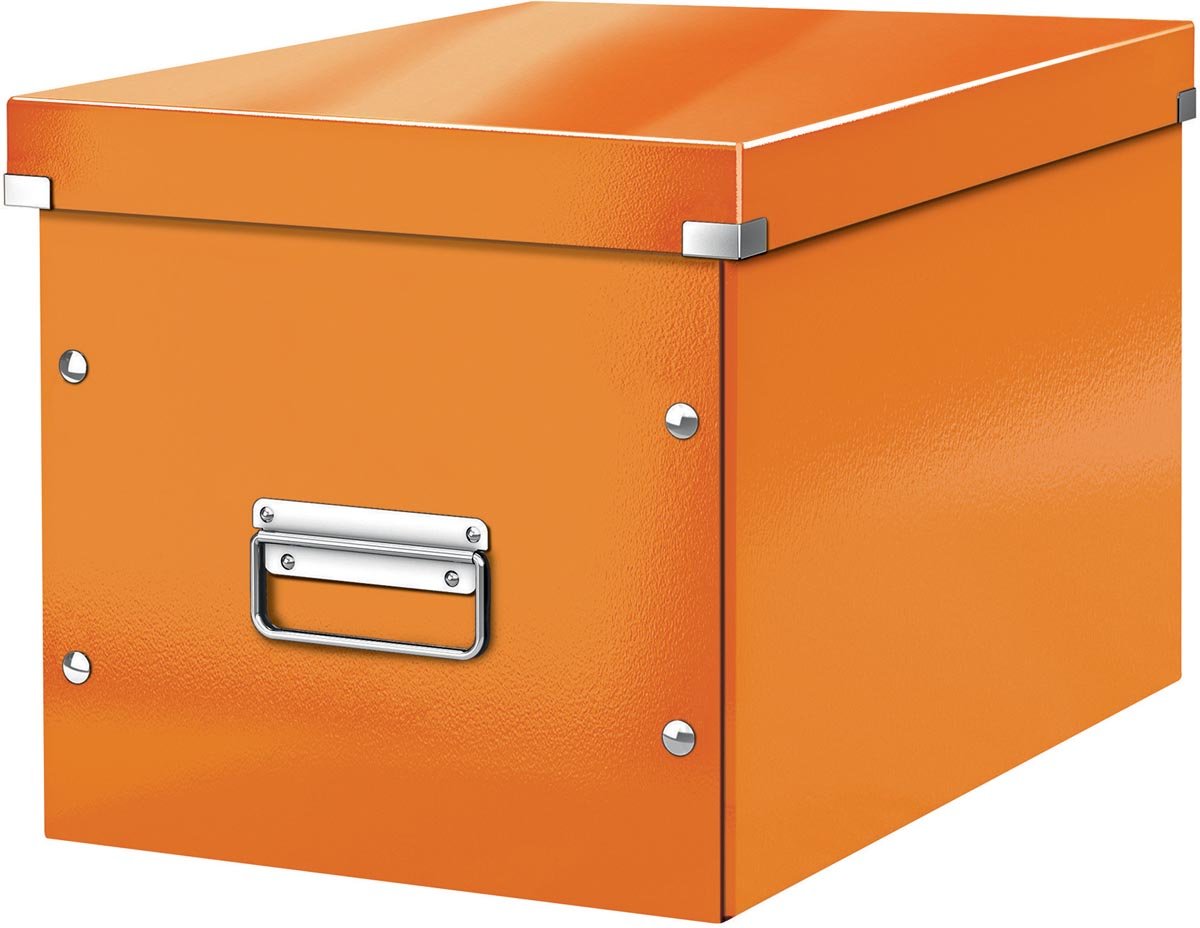 Leitz Click Store Kubus Grote Opbergdoos Oranje huismerk kopen in de aanbieding Leitz Click Store Kubus Grote Opbergdoos Oranje huismerk kopen in de aanbieding