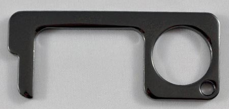 Antibacteriële sleutelhanger en handsfree deur opener, zwart-2