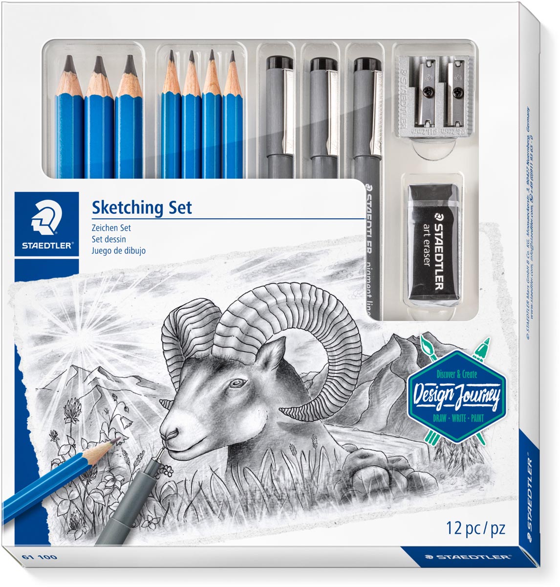 Staedtler schetsset, set van 12 stuks afbeelding