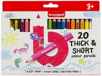 Bruynzeel Kids korte dikke kleurpotloden, set van 20 stuks in geassorteerde kleuren-2