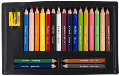 Bruynzeel Kids korte dikke kleurpotloden, set van 20 stuks in geassorteerde kleuren-3