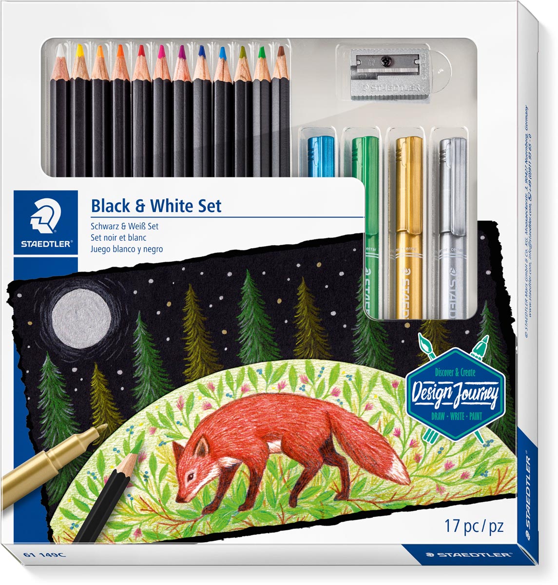 Staedtler Black & White Set, set van 17 stuks afbeelding