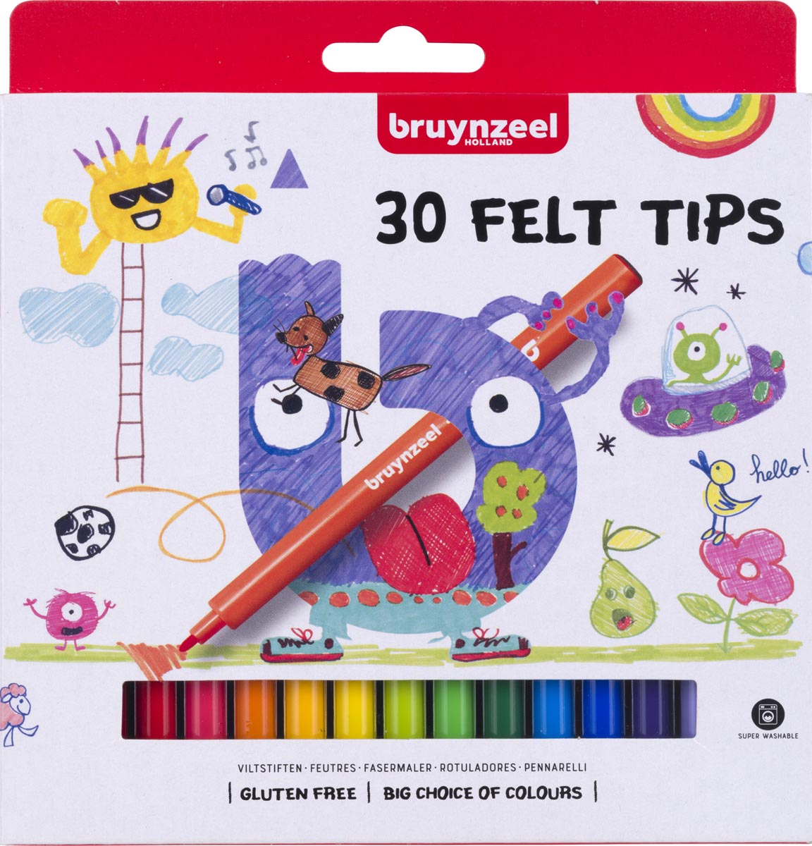 Bruynzeel viltstiften, etui met 30 stuks afbeelding