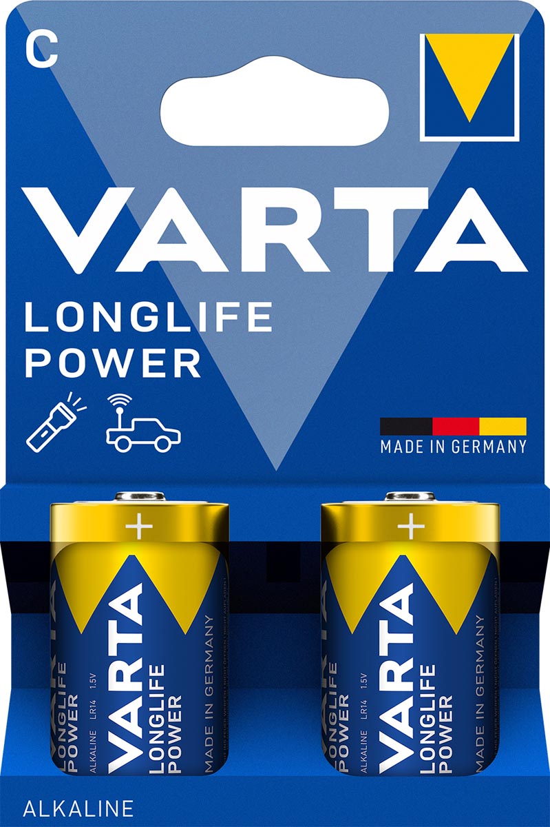 Varta Batterij Longlife Power C, blister van 2 stuks afbeelding