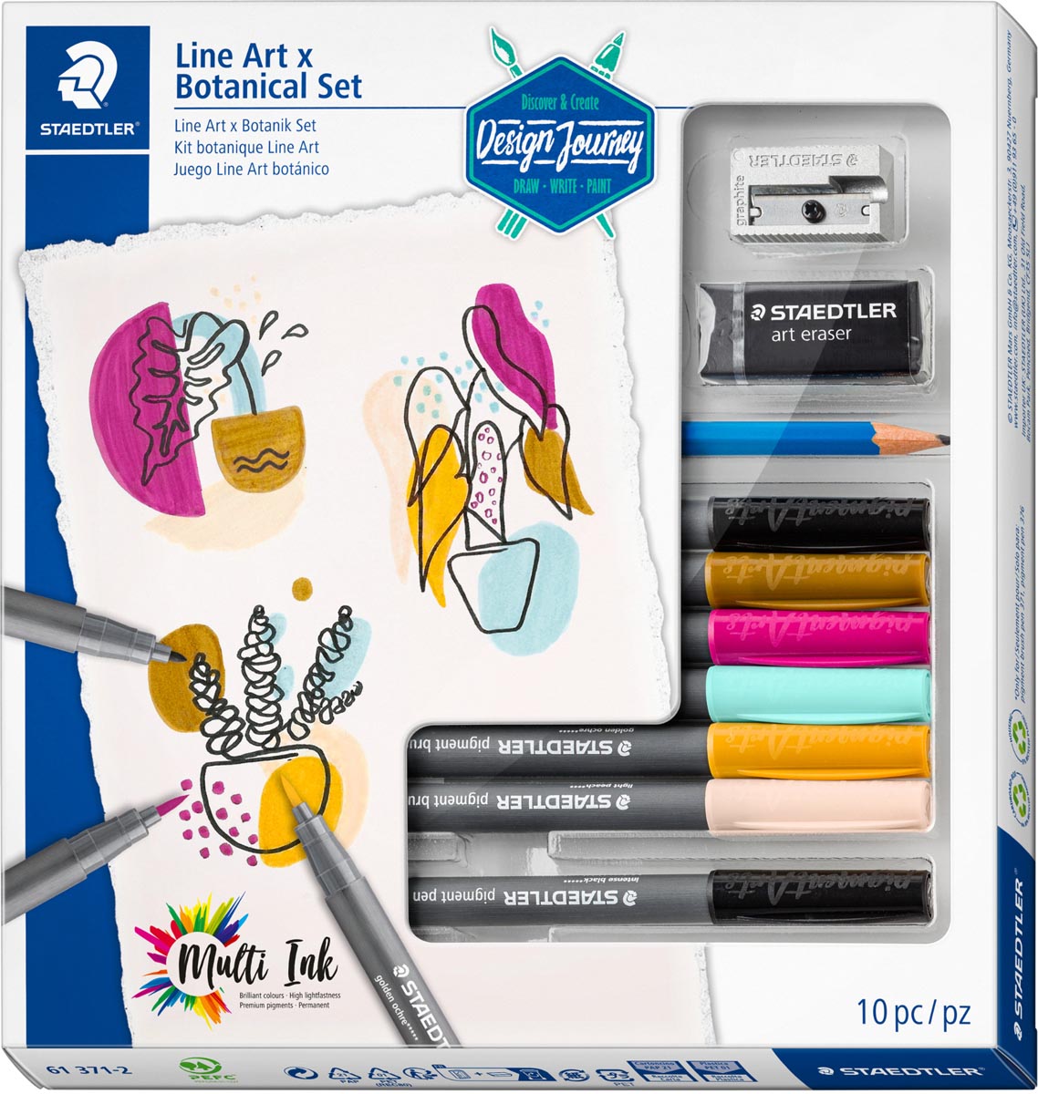 Staedtler Line Art x Botanical Set, set van 10 stuks afbeelding