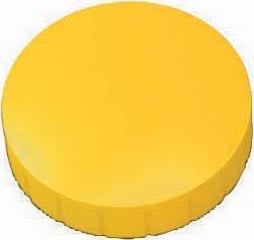Maul magneet MAULsolid, diameter 32 x 8,5 mm, geel, doos met 10 stuks