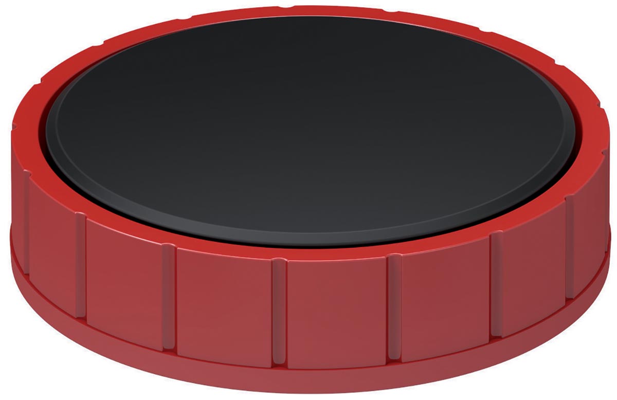 Maul magneet MAULsolid, diameter 38 x 15,5 mm, rood, doos met 10 stuks