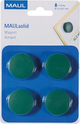 Maul Aimant Solid, 32 mm, 800 gr, blister de 4 pièces, vert