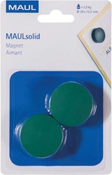Maul Aimant Solid, 38 mm, 2,5 kg, blister de 2 pièces, vert